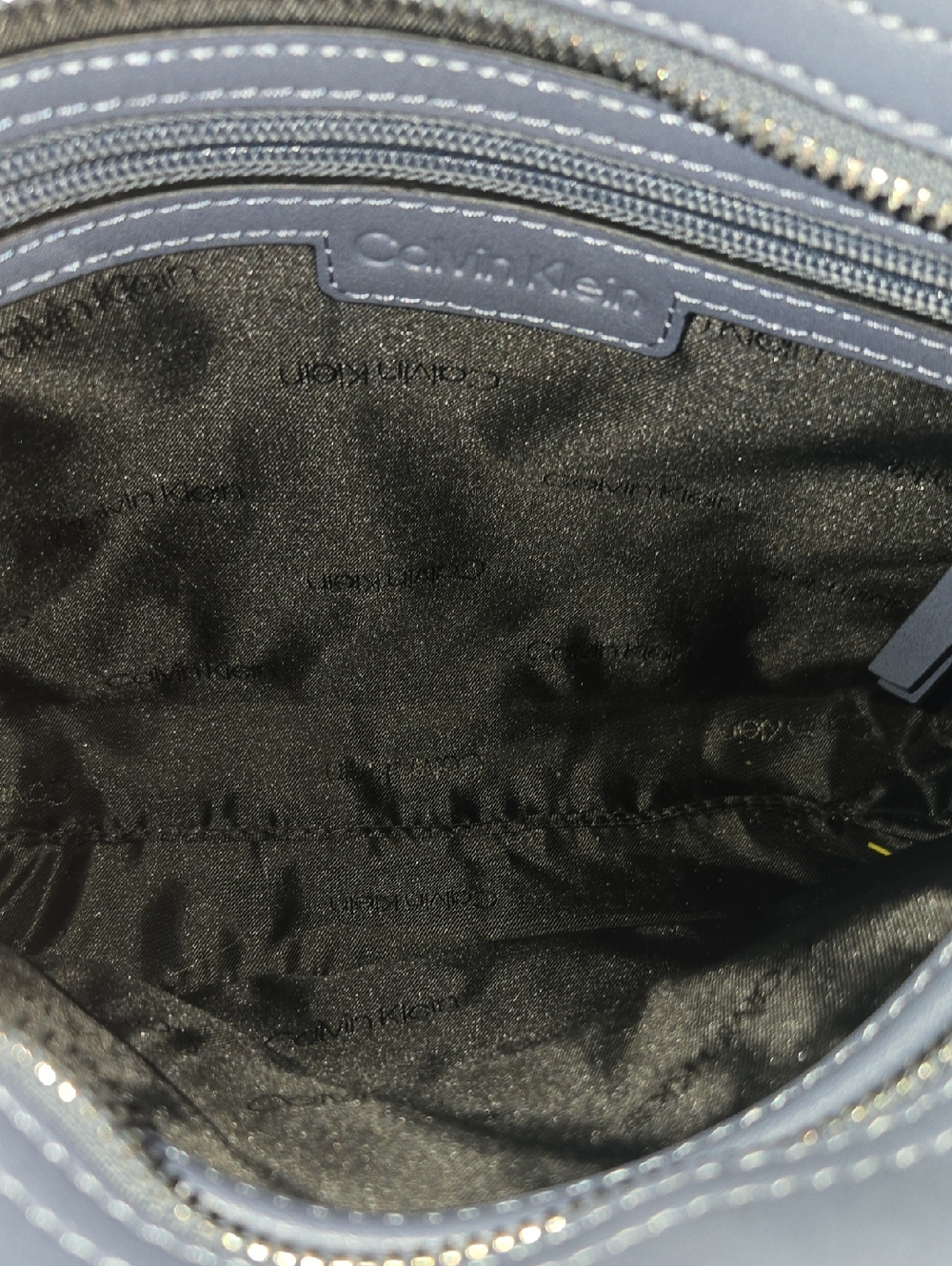 Calvin Klein Pebble Leather Crossbody Bag in Navy - Picture 8 of 9